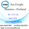 Shantou Port Sea Freight Versand nach Portland